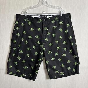 Tattoo Golf Men's 42 Scull Print 11" Inseam Polyester Performance Shorts